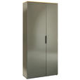 GARDEROBENSCHRANK Galaverna  in 83,1/187,2/35,1 cm  - Grau Hochglanz/Anthrazit, Design, Holzwerkstoff (83,1/187,2/35,1cm) - Carryhome