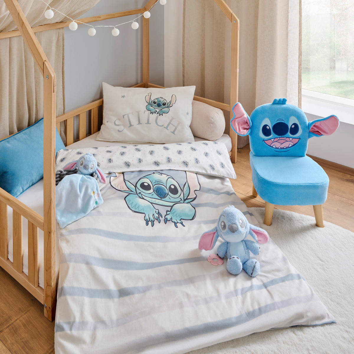 BABYBETTWÄSCHE Stitch Renforcé  - Creme, Trend, Textil (100/135cm) - Disney