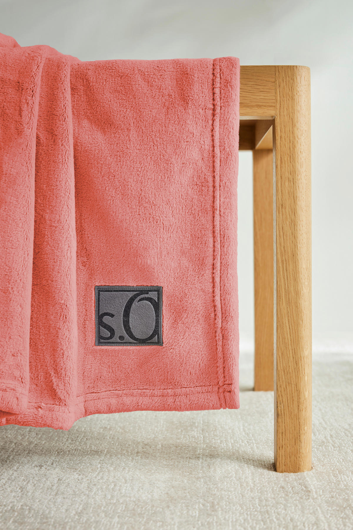 DOMÁCA DEKA, polyester, 150/200 cm - koralová, Basics, textil (150/200cm) - S. Oliver