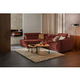 ECKSOFA in Chenille Rostfarben  205/284 cm  - Rostfarben/Schwarz, Design, Kunststoff/Textil (205/284cm) - Xora