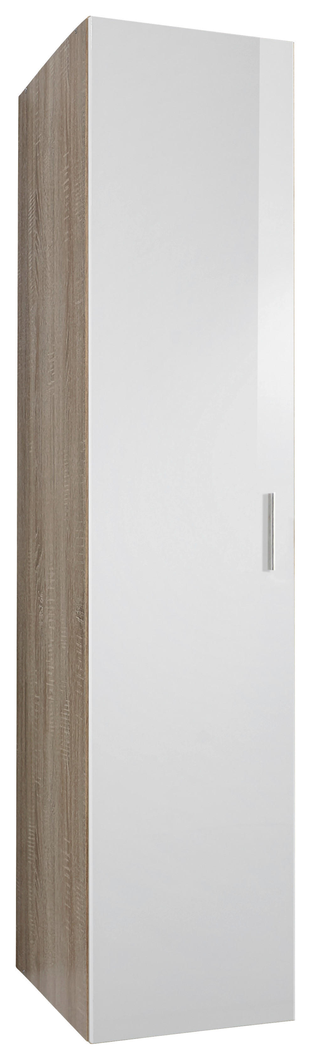 Xora SKŘÍŇ NA ODĚV, bílá, barvy dubu, 50/185/40 cm - bílá,barvy dubu - kompozitní dřevo