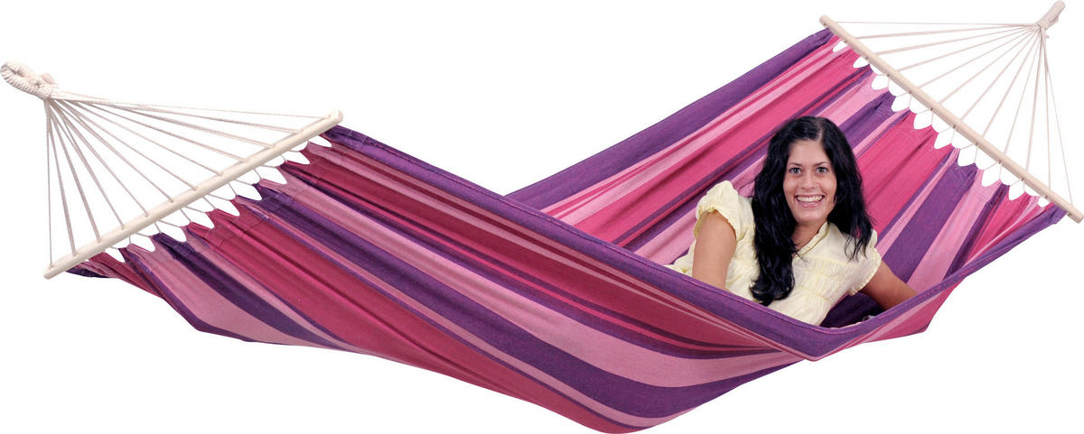MREŽA ZA LEŽANJE SA ŠTAPOM  drvo  tekstil  - pink/ružičasta, Konvencionalno, drvo/tekstil (100/310cm) - Ambia Garden