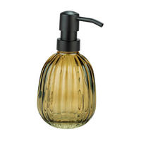 SEIFENSPENDER Kunststoff, Glas  - Schwarz/Braun, Basics, Glas/Kunststoff (8/16,5/8cm) - Wenko