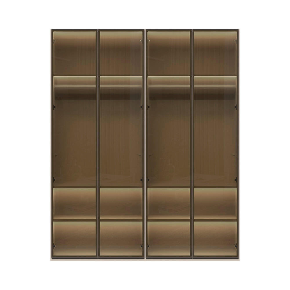 ORMAR SA KLASIČNIM VRATIMA  182/224/56 cm  - Dizajnerski, staklo/metal (182/224/56cm)