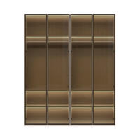 ORMAR SA KLASIČNIM VRATIMA  182/224/56 cm  - Dizajnerski, staklo/metal (182/224/56cm)