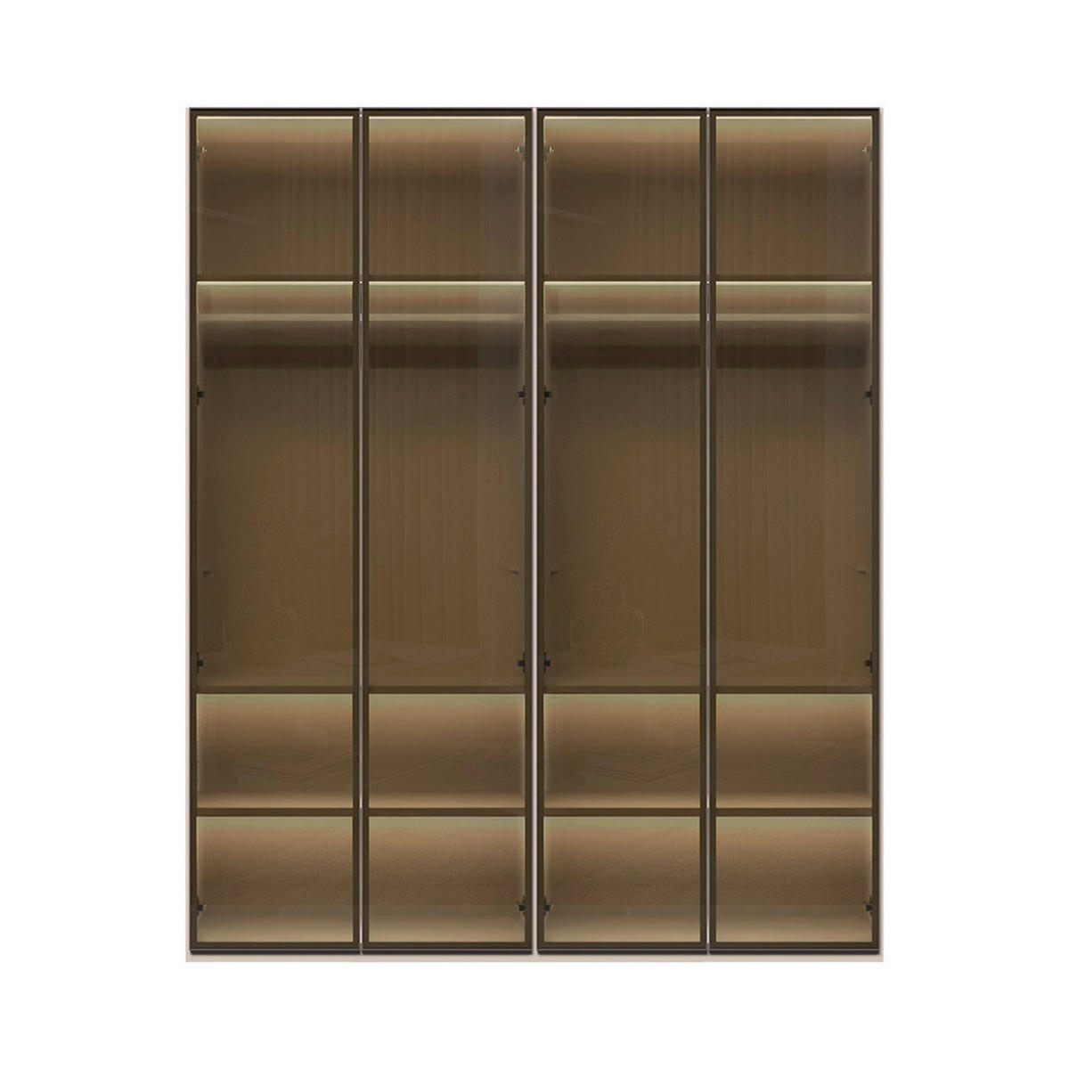 ORMAR SA KLASIČNIM VRATIMA  182/224/56 cm  - Dizajnerski, staklo/metal (182/224/56cm)