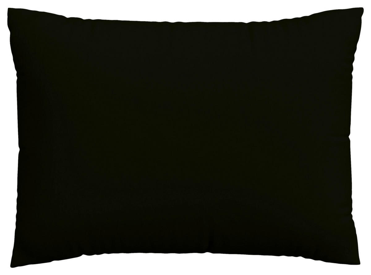 KOPFPOLSTERBEZUG KNITTED JERSEY 60/80 cm  - Schwarz, Basics, Textil (60/80cm) - Schlafgut