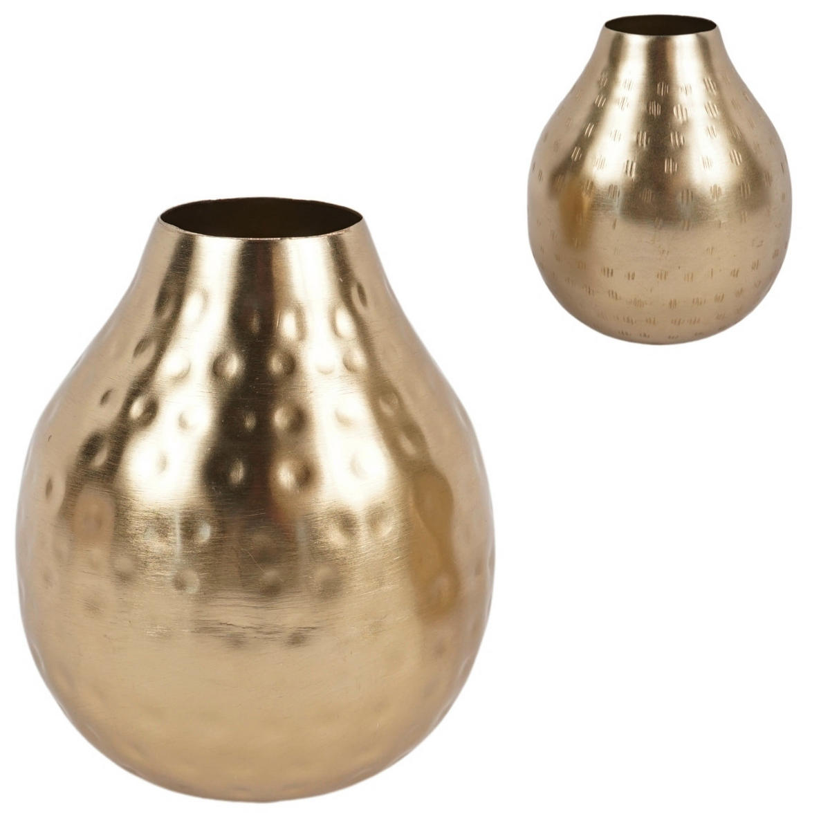 VAZA     metal  - zlatne boje, Basics, metal (12/12/14cm)