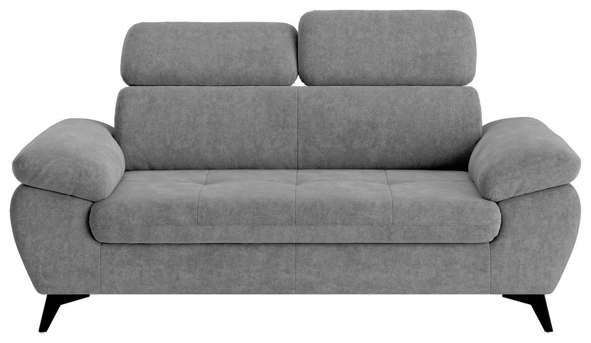2-SITZER-SOFA in Grau  - Schwarz/Grau, Textil/Metall (194/84/100cm) - MID.YOU