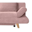 SCHLAFSOFA mit Schlafen auf Sitzhöhe, haustierfreundlicher Bezug Cord Rosa - Buchefarben/Rosa, KONVENTIONELL, Holz/Textil (200/75/85cm) - Carryhome
