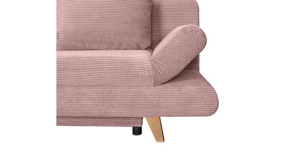 SCHLAFSOFA mit Schlafen auf Sitzhöhe, haustierfreundlicher Bezug Cord Rosa - Buchefarben/Rosa, KONVENTIONELL, Holz/Textil (200/75/85cm) - Carryhome