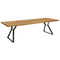 ESSTISCH 180/100/76 cm Echtholz  Holz, Metall in verschiedenen Größen erhältlich Freiform Eichefarben  - Eichefarben/Schwarz, Design, Holz/Metall (180/100/76cm) - Musterring