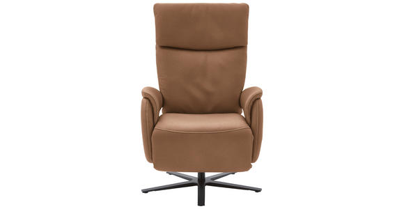 RELAXSESSEL in Textil Hellbraun - Hellbraun/Schwarz, Design, Textil/Metall (70/117/85cm) - Dieter Knoll