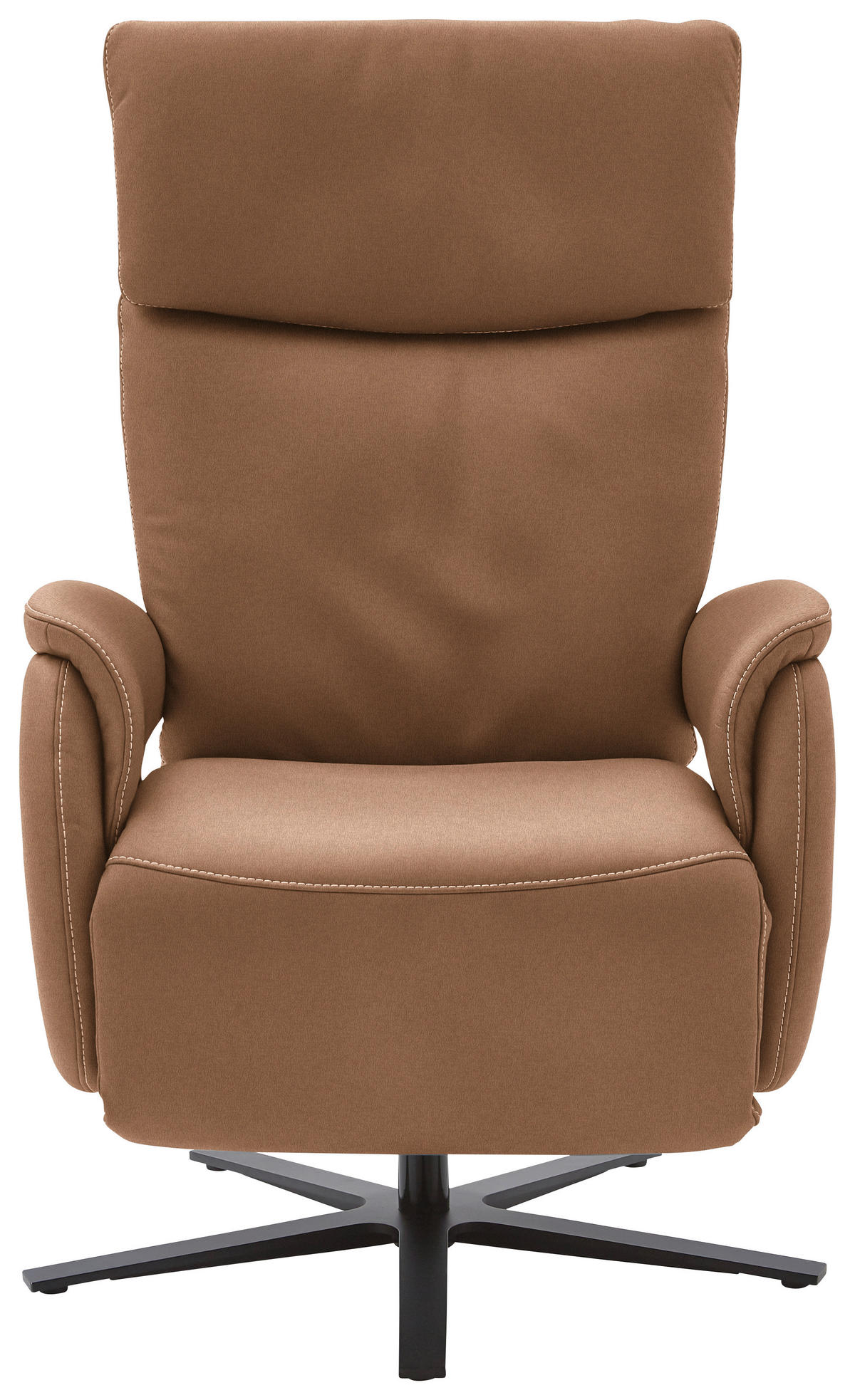 RELAXSESSEL in Textil Hellbraun  - Hellbraun/Schwarz, Design, Textil/Metall (70/117/85cm) - Dieter Knoll