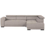 ECKSOFA Taupe Struktur  - Taupe/Schwarz, Design, Kunststoff/Textil (284/205cm) - Xora