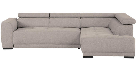 ECKSOFA Taupe Struktur - Taupe/Schwarz, Design, Kunststoff/Textil (284/205cm) - Xora