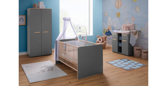 BABYZIMMER Astea - Graphitfarben/Eiche Artisan, Basics, Holz/Holzwerkstoff - My Baby Lou