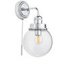 BADEZIMMER-WANDLEUCHTE 15/29,8 cm   - Klar/Nickelfarben, KONVENTIONELL, Glas (15/29,8cm) - ENDON