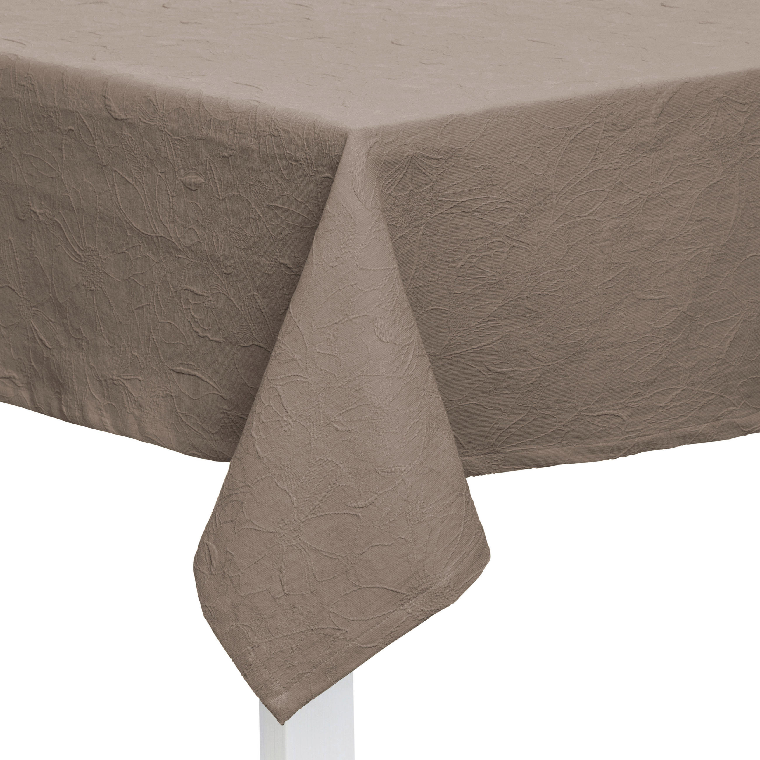 TISCHDECKE Juno 135/220 cm - Taupe, KONVENTIONELL, Textil (135/220cm)
