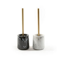WC-GARNITURA S ŠČETKO - črna/bela, Konvencionalno, umetna masa/keramika (11,5/36cm) - Homeware
