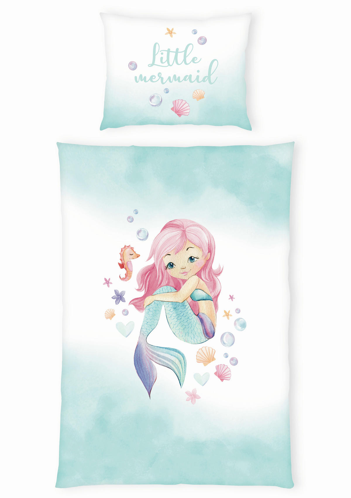 KINDERBETTWÄSCHE Renforcé 135/200 cm  - Türkis, KONVENTIONELL, Textil (135/200cm)