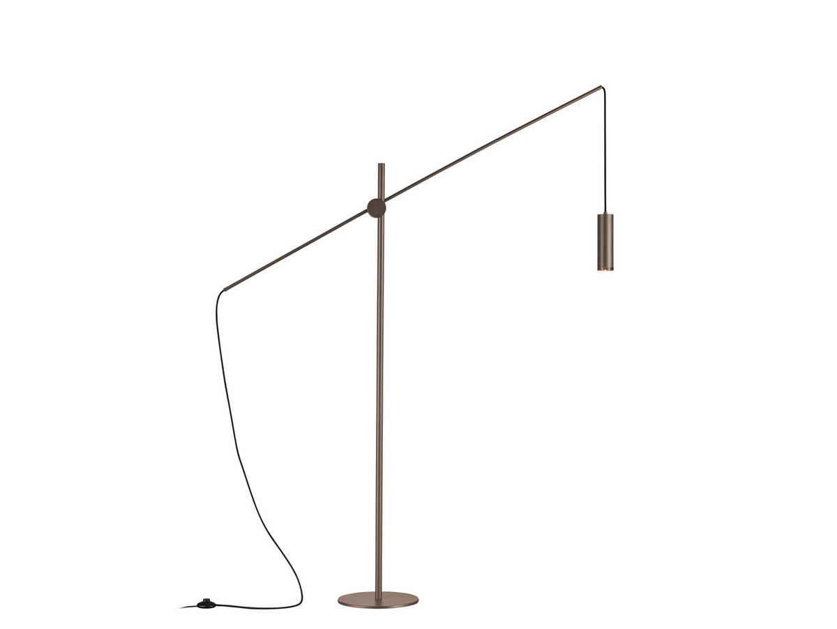 STEHLEUCHTE    - Taupe, KONVENTIONELL, Metall (290cm)