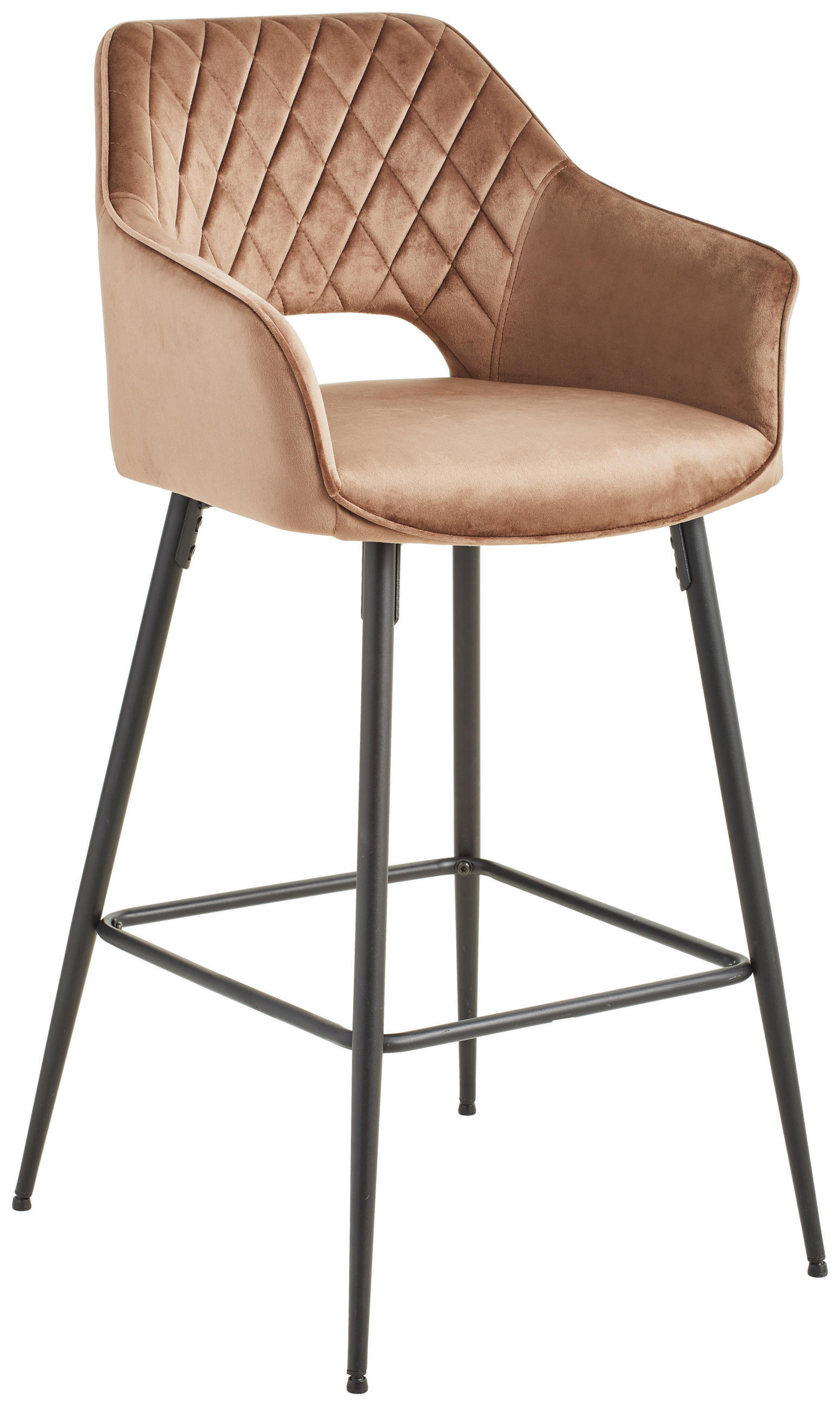 BÁRSZÉK fém, textil fekete, taupe  - fekete/taupe, Modern, textil/fém (55/105/53cm) - MID.YOU