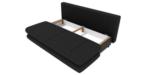 SCHLAFSOFA  in Mikrofaser Anthrazit  - Anthrazit/Schwarz, KONVENTIONELL, Kunststoff/Textil (212/93/90cm) - Carryhome