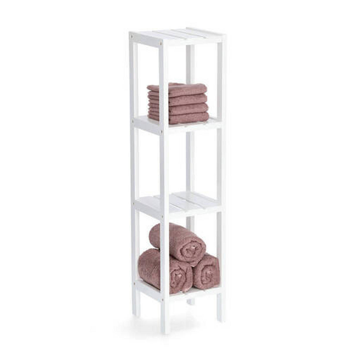 STANDREGAL Weiß  - Weiß, Basics, Holz (22/22/92cm) - Zeller Present