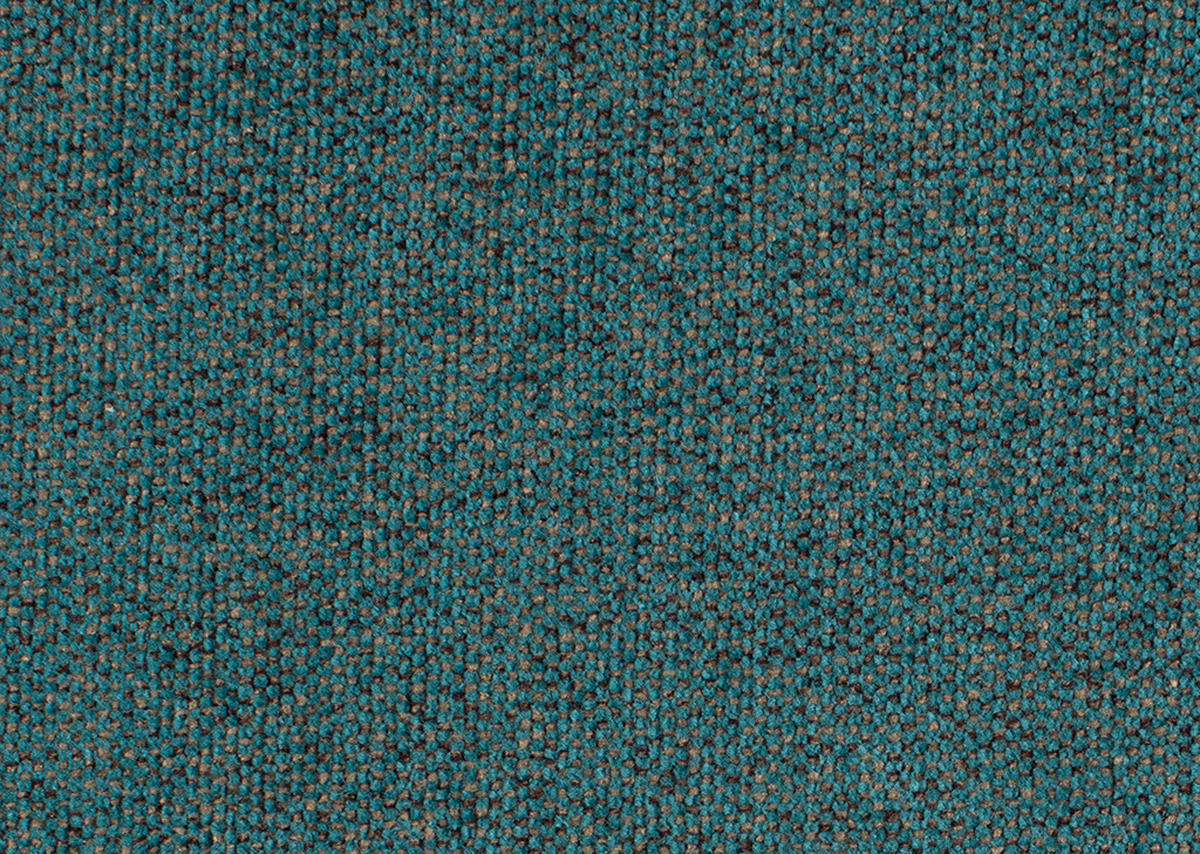 ECKSOFA in Flachgewebe Petrol  - Silberfarben/Petrol, Design, Textil/Metall (244/167cm) - Cantus