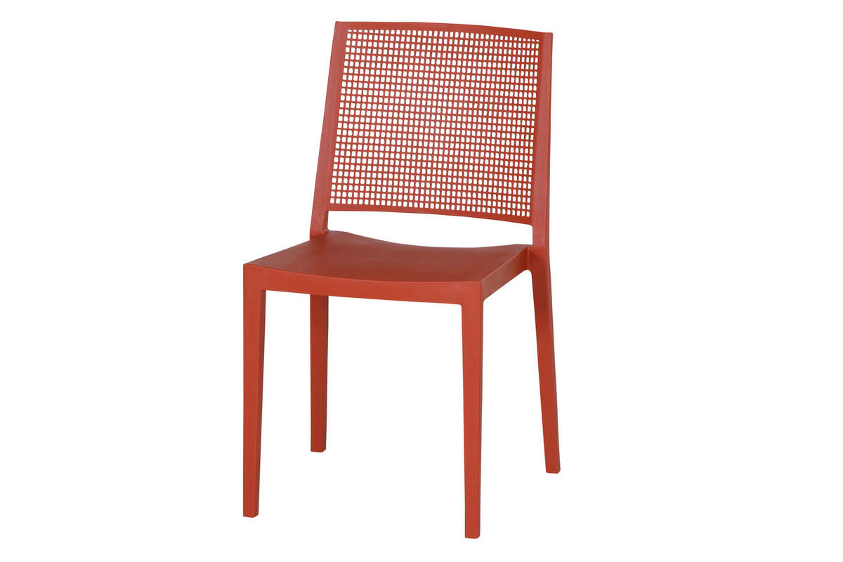 GARTENGARNITUR 3-teilig  - Rot, Basics, Holzwerkstoff/Kunststoff (80/80/80cm) - Siena Garden