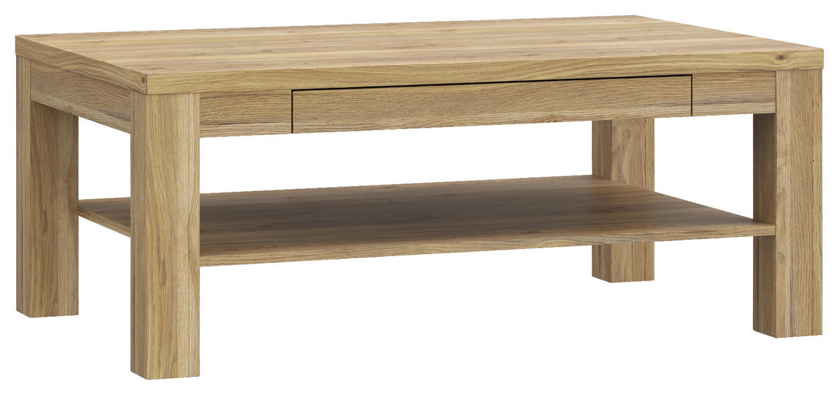 KLUBSKA MIZA, 110/45/70 cm barve hrasta  - barve hrasta, Moderno, leseni material (110/45/70cm) - Hom`in