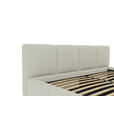 POLSTERBETT 180/200 cm,  in Beige, Lattenrost, Bettkasten,  - Beige/Schwarz, Design, Holz/Textil (180/200cm) - Xora