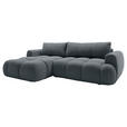 ECKSOFA Graphitfarben Struktur  inkl. Rückenkissen, Bettkasten, Schlaffunktion, Rücken echt, Liegefläche im Originalstoff  - Schwarz/Graphitfarben, KONVENTIONELL, Kunststoff/Textil (172/272cm) - Carryhome