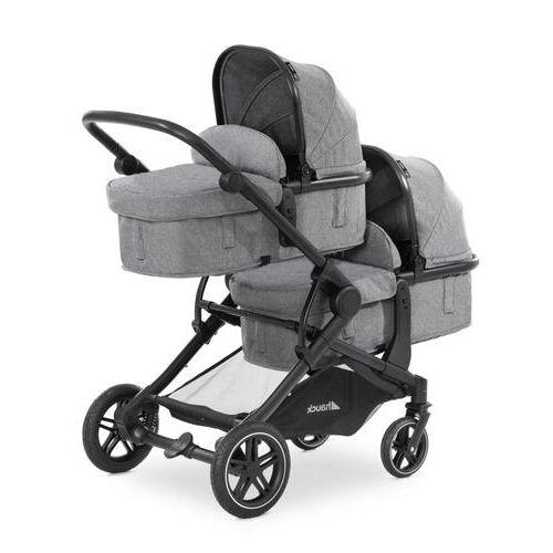ZWILLINGSWAGEN ATLANTIK TWIN  - Schwarz/Grau, Basics, Textil/Metall (125/64/108cm) - Hauck