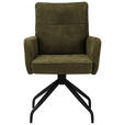 ARMLEHNSTUHL  Sitzfläche 180° drehbar Mikrofaser  - Schwarz/Grün, Design, Textil/Metall (60/90/68cm) - Carryhome