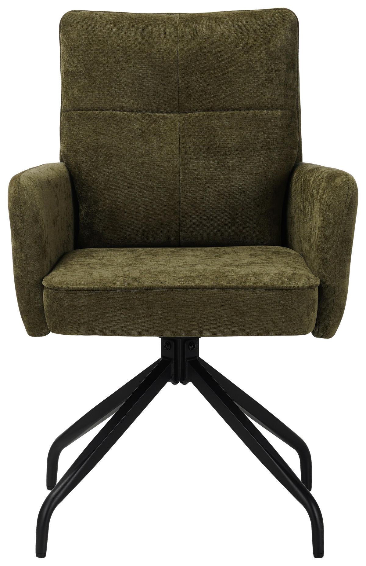 ARMLEHNSTUHL  Sitzfläche 180° drehbar Mikrofaser  - Schwarz/Grün, Design, Textil/Metall (60/90/68cm) - Carryhome