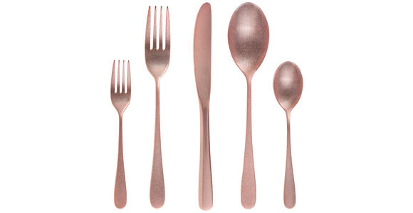 BESTECKSET Glam Chic 30-teilig Edelstahl  - Goldfarben/Rosa, Design, Metall - Homeware Profession.