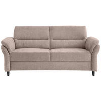 3-SITZER-SOFA in Mikrofaser Beige  - Beige/Schwarz, Modern, Holz/Textil (192/90/89cm) - Livetastic