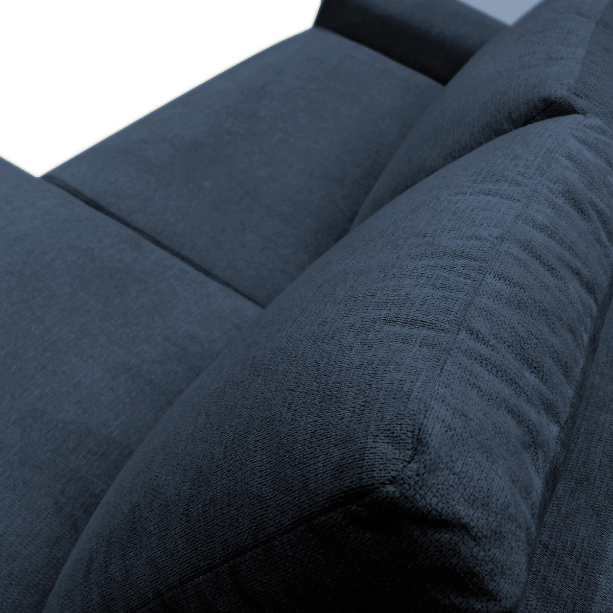 ECKSOFA in Struktur Dunkelblau  250/160 cm  - Schwarz/Dunkelblau, Design, Kunststoff/Textil (250/160cm) - MID.YOU
