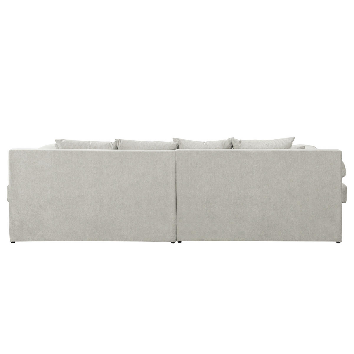 ECKSOFA Naomi Creme Mikrofaser Rückenkissen  - Creme/Schwarz, Design, Kunststoff/Textil (284/243cm) - P & B