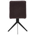 STUHL Lederlook Schwarz, Dunkelbraun  - Dunkelbraun/Schwarz, Design, Textil/Metall (46,5/87/64cm) - Voleo