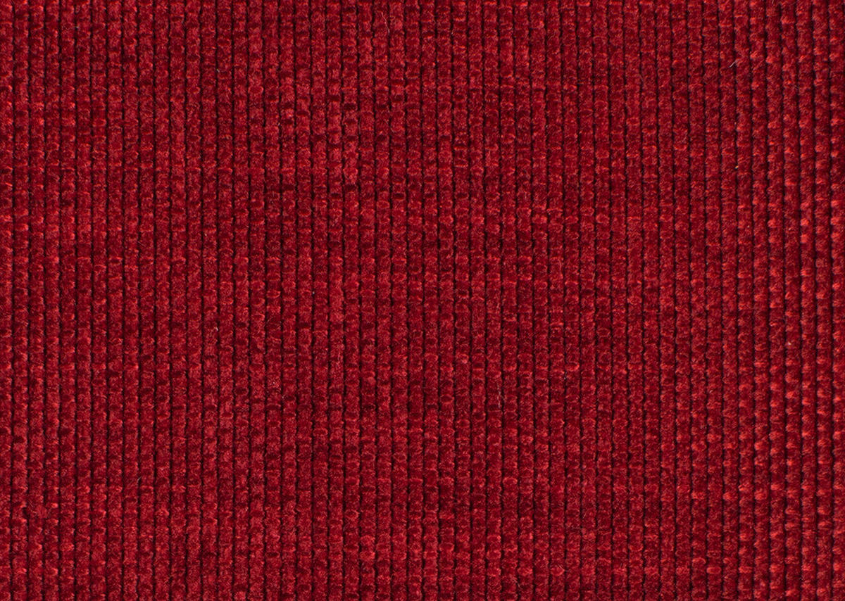 ECKSOFA in Chenille Rot  - Rot/Schwarz, Design, Textil/Metall (305/224cm) - Dieter Knoll