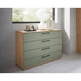 KOMMODE TOSCA  in 120/82,2/46 cm  - Eichefarben/Anthrazit, Design, Holzwerkstoff/Metall (120/82,2/46cm) - Dieter Knoll