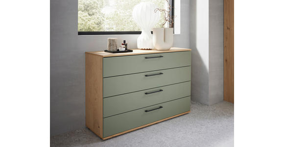 KOMMODE TOSCA  in 120/82,2/46 cm  - Eichefarben/Anthrazit, Design, Holzwerkstoff/Metall (120/82,2/46cm) - Dieter Knoll