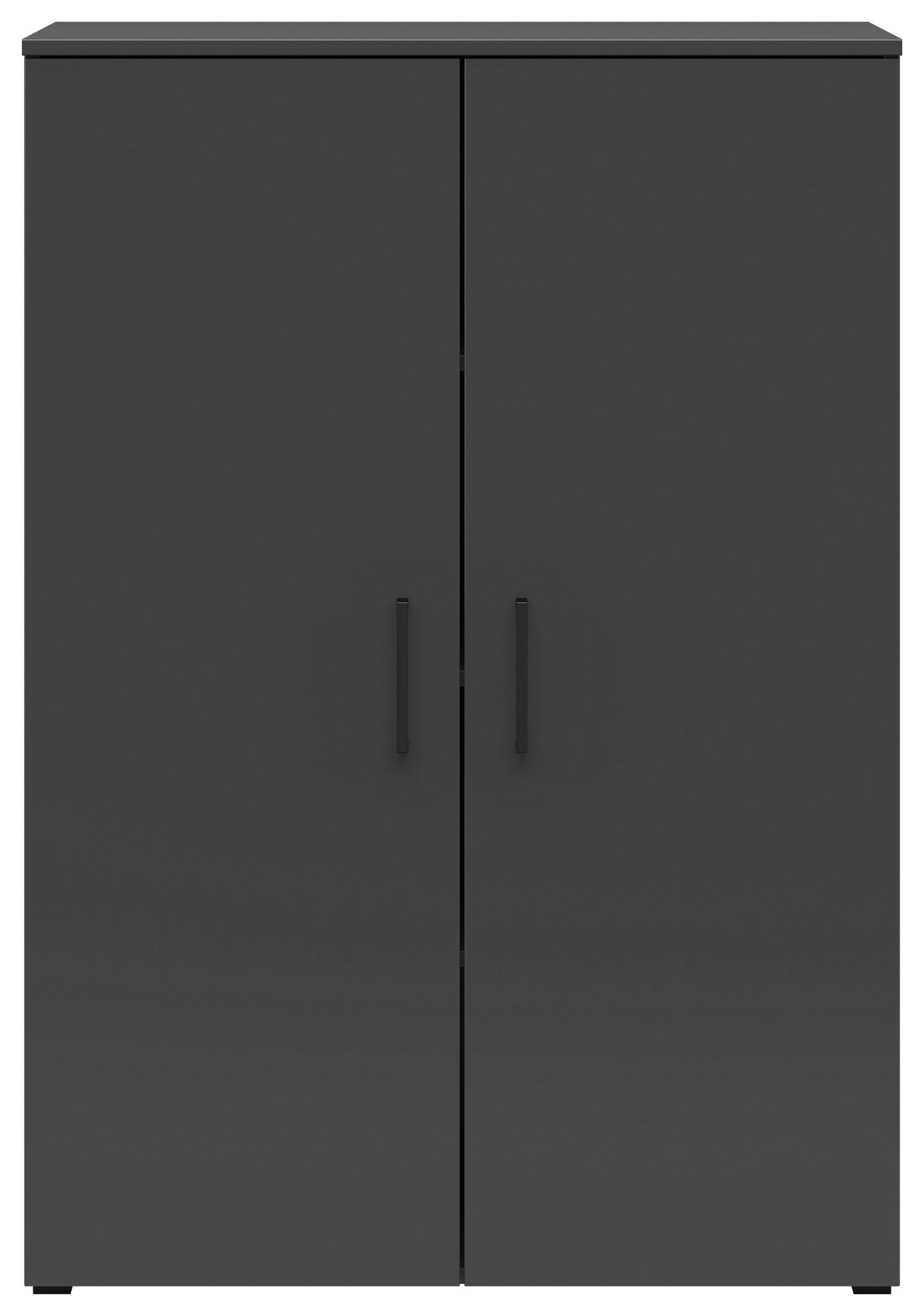 COMODĂ 80/115/40 cm  - grafit/antracit, Modern, plastic/material pe bază de lemn (80/115/40cm)