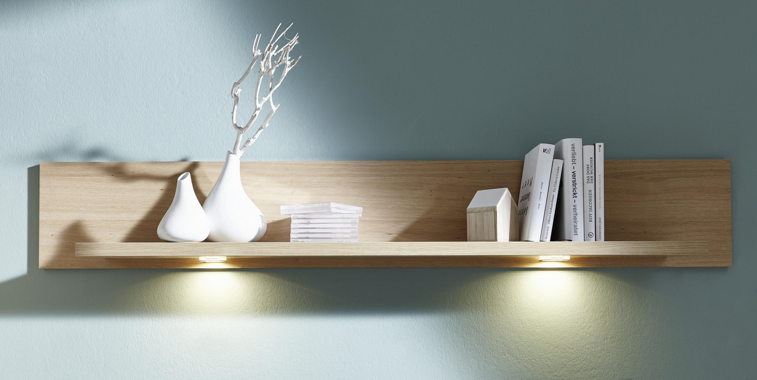 WANDBOARD 130/25/22 cm - Alteiche, Konventionell, Holzwerkstoff (130/25/22cm) - Voleo