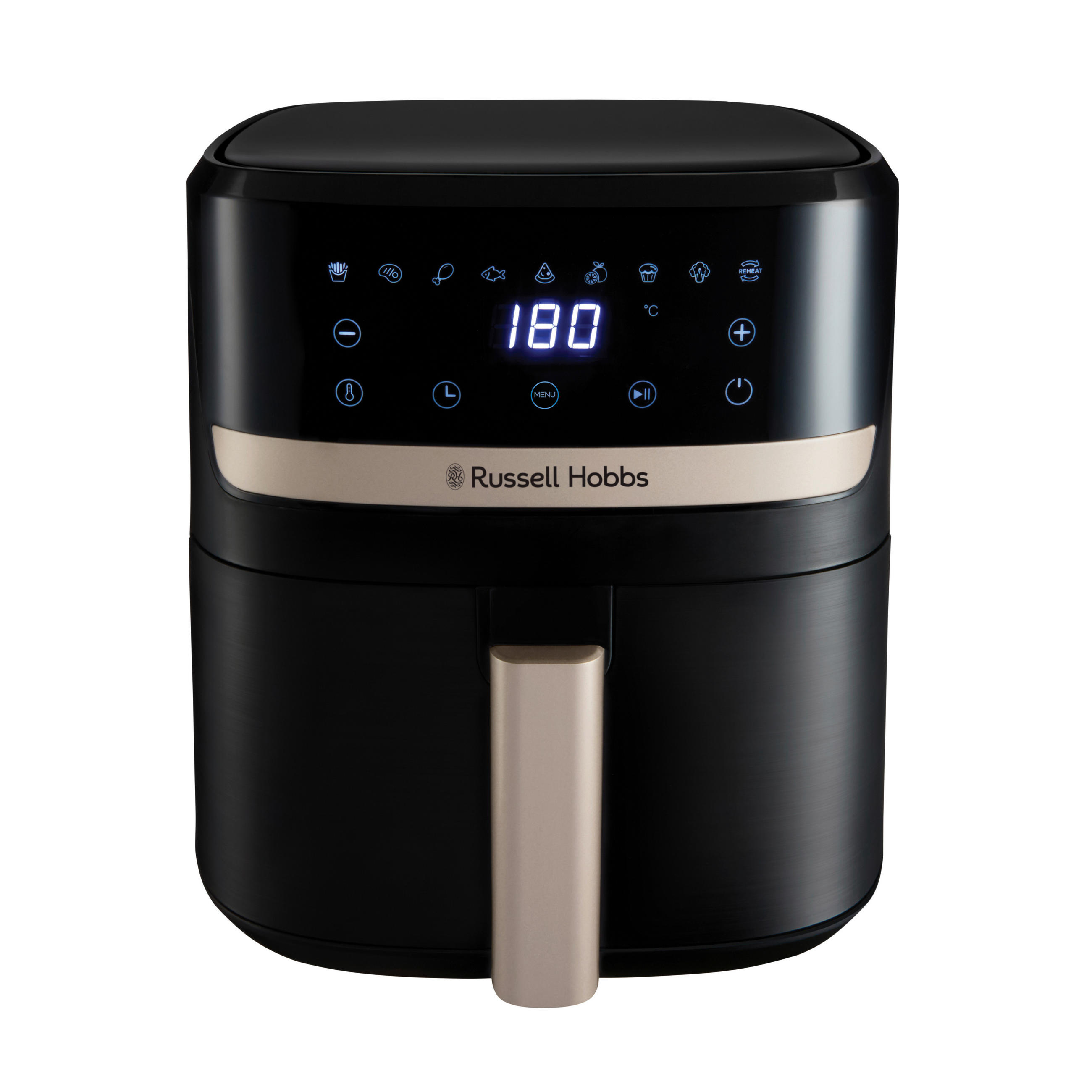 HEIßLUFTFRITTEUSE 5,5 L  - Schwarz, Basics, Kunststoff (28/30,5/36cm) - Russell Hobbs