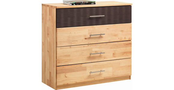 KOMMODE  in 92/90/41 cm  - Chromfarben/Erlefarben, Natur, Holz/Metall (92/90/41cm) - Linea Natura