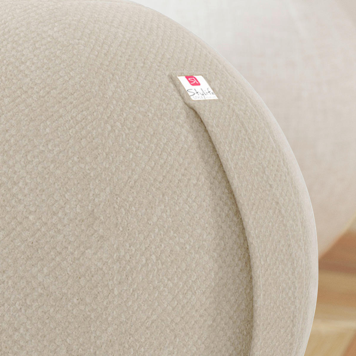 SITZBALL Plüsch  - Greige, Design, Textil (60/60/60cm) - Stylife